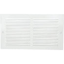 Home Impressions 6 In. x 12 In. White Steel Baseboard Grille