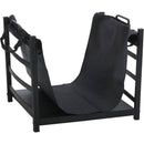 Home Impressions Steel & Canvas 16 In. W x 13-1/2 In. H x 15 In. D Black Fireplace Log Holder