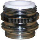 Lasco No Lead Dual Thread Male Faucet Adapter, Chrome-Plated