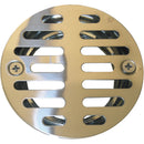 Lasco 3-1/2 In. Chrome Plated Shower Drain Strainer for Tile Installations, 1-1/2 In. FPT Outlet