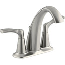 Kohler Mistos Brushed Nickel 2-Handle Lever 4 In. Centerset Bathroom Faucet with Pop-Up