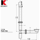 Keeney Foot Lok Stop Plastic Bath Drain with Polished Chrome Trim