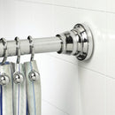 Zenna Home Straight 72 In. Adjustable Tension Finial Shower Rod in Chrome