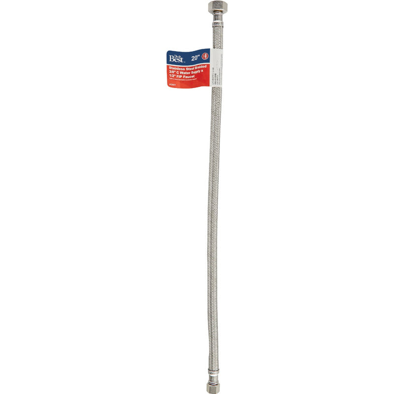 Do it Best 3/8 In. C X 1/2 In. F X 20 In. L. Braided Stainless Steel Faucet Supply Line