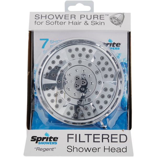 Sprite Regent 7-Spray 1.75 GPM Filtered Fixed Shower Head, Chrome
