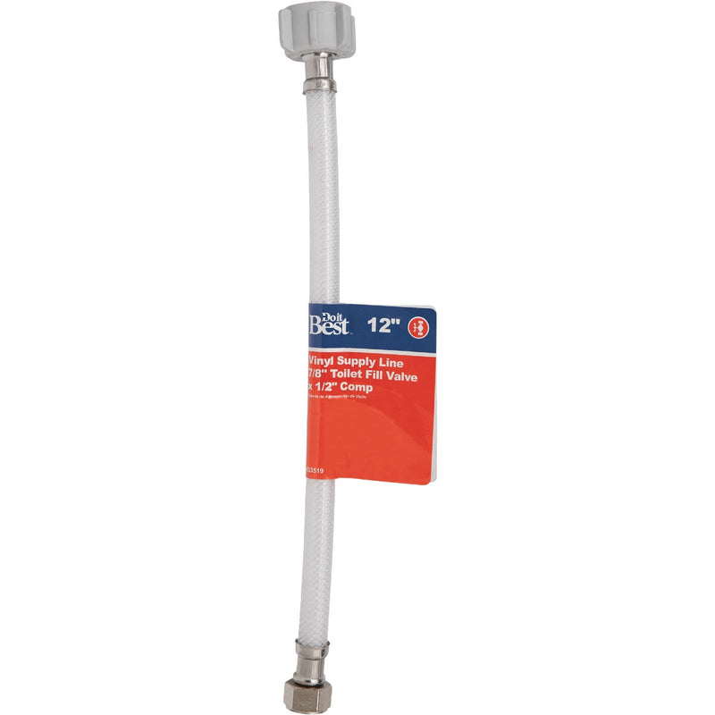 Do it Best 1/2 In. C x 7/8 In. BC x 12 In. L Toilet Connector