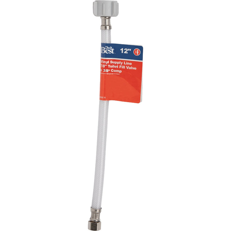 Do it Best 3/8 In. C x 7/8 In. BC Nut x 12 In. L Toilet Connector