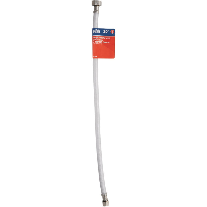 Do it Best 1/2 In. F X 3/8 In. OD X 20 In. L Vinyl Faucet Connector