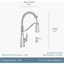 Moen Nolia 1-Handle Pull-Down Widespread Kitchen Faucet, Chrome