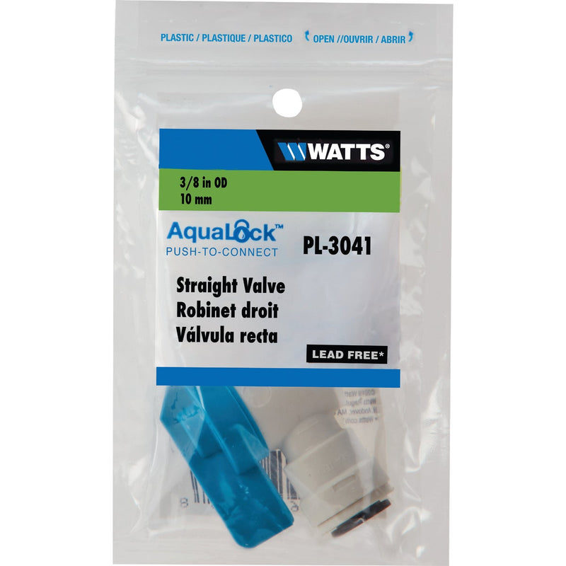 Watts 3/8 In. OD Straight Stop Plastic Plastic Push Valve