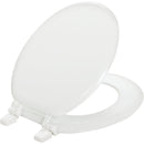 Mayfair Round Closed Front White Wood Toilet Seat