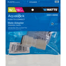 Watts Aqualock 3/8 In. CTS x 1/2 In. MPT Quick Connect Plastic Connector