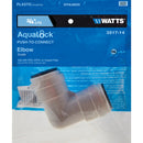 Watts 3/4 In. x 3/4 In. CTS 90 Deg. Quick Connect Plastic Elbow (1/4 Bend)