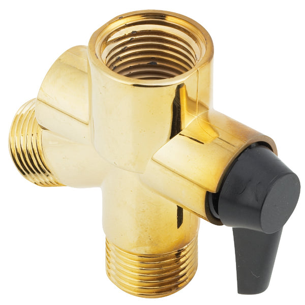 Do it 1/2 In. Polished Brass Plastic Shower Diverter