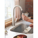 Moen Haelyn 2-Handle Pull-Down Kitchen Faucet with ColorCue, Spot Resist Stainless Steel