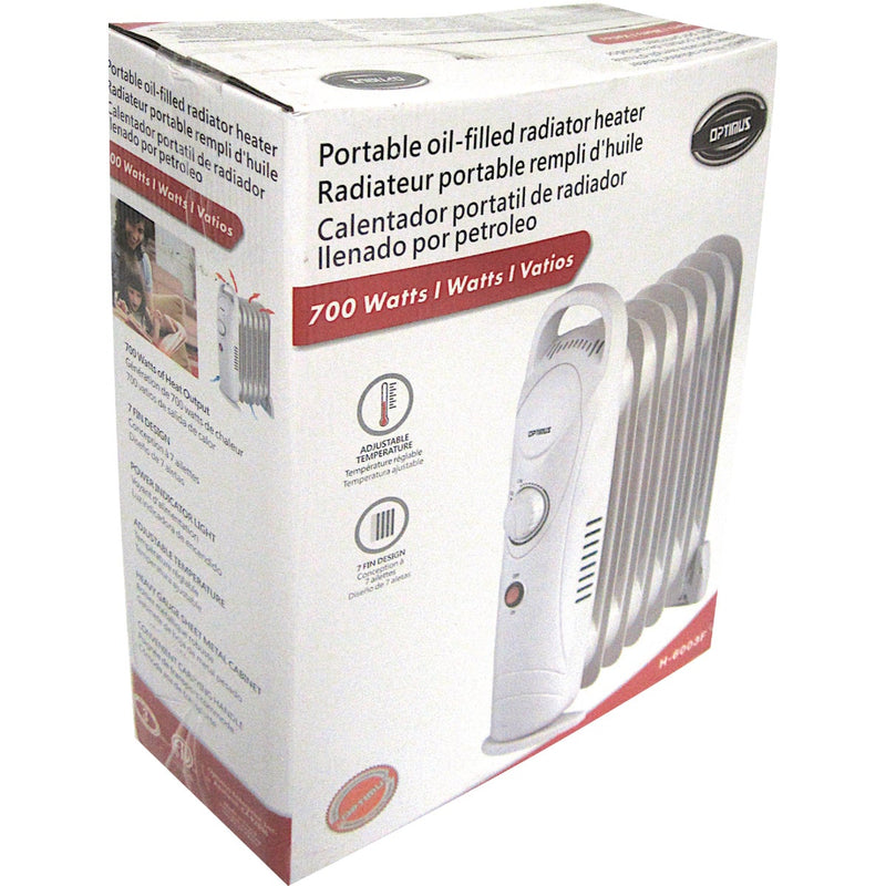 Optimus 700W 120V Mini Oil Filled Radiator Heater
