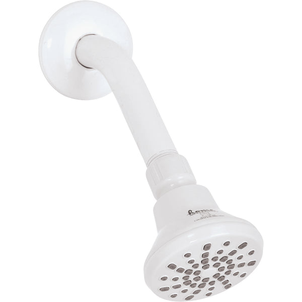 Home Impressions 1-Spray 1.8 GPM Fixed Shower Head, White