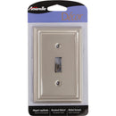 Amerelle Chelsea 1-Gang Stamped Steel Toggle Switch Wall Plate, Brushed Nickel