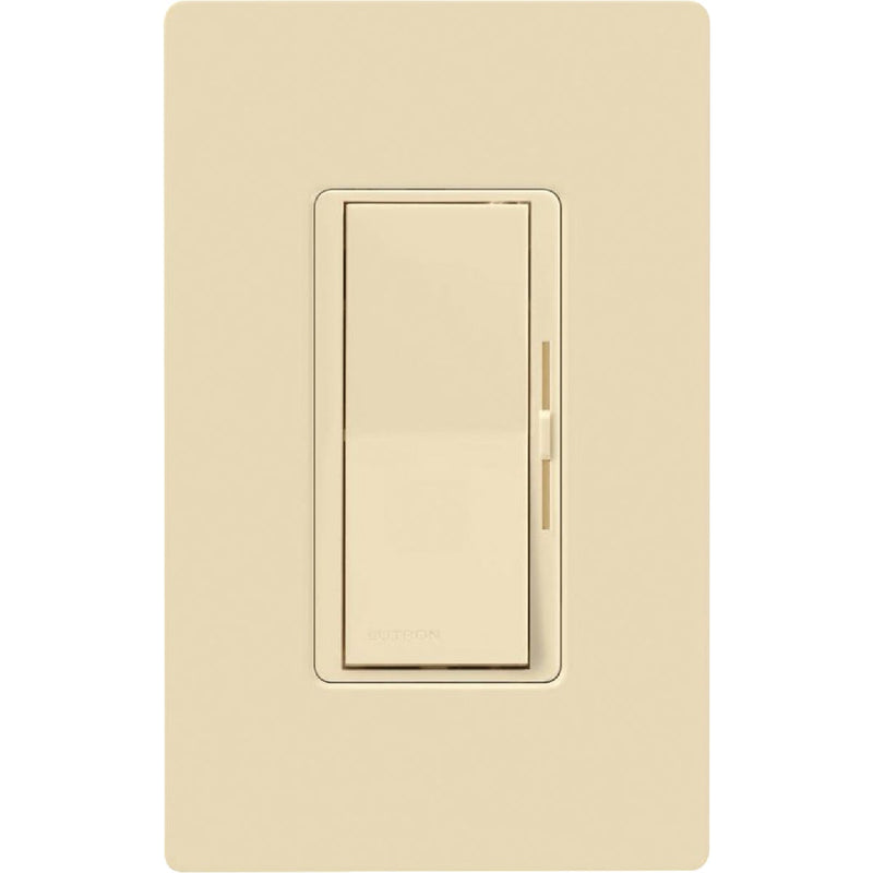 Lutron Diva Incandescent/Halogen/LED/CFL Ivory Slide Dimmer Switch