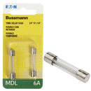 Bussmann 6A MDL Glass Tube Electronic Fuse (2-Pack)