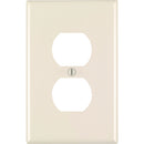 Leviton 1-Gang Smooth Plastic Oversized Outlet Wall Plate, Light Almond