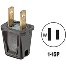 Leviton 10A 125V 2-Wire 2-Pole Non-Grounding Cord Plug, Brown
