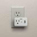 Prime Wire & Cable 1 Power & 1 USB White Wall Charger