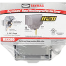 TayMac RaynGuard Extra-Duty Single Gang Horizontal Die-Cast Metal Gray In-Use Outdoor Outlet Cover