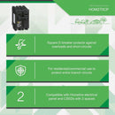 Square D Homeline 70A Double-Pole Standard Trip Circuit Breaker