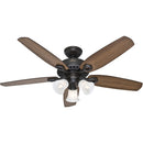 Hunter Builders Plus 52 In. New Bronze Ceiling Fan with Light Kit
