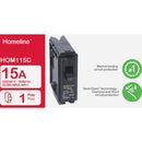 Square D Homeline 15A Single-Pole Standard Trip Circuit Breaker