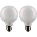 Satco Nuvo 40W Equivalent Warm White G25 Medium Frosted LED Decorative Light Bulb (2-Pack)