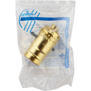 Leviton Push-Button Medium Base Polished Gilt Lamp Socket