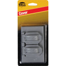 Bell Horizontal Duplex Aluminum Gray Weatherproof Outdoor Outlet Cover