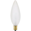 Satco 25W Frosted Soft White Candelabra BA9.5 Incandescent Torpedo Blunt Tip Light Bulb (2-Pack)