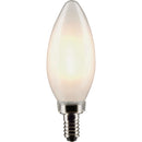 Satco 40W Equivalent Warm White B11 Candelabra Traditional Frosted LED Decorative Light Bulb (2-Pack)