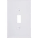 Leviton 1-Gang Smooth Plastic Mid-Way Toggle Switch Wall Plate, White