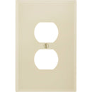 Leviton 1-Gang Smooth Plastic Oversized Outlet Wall Plate, Ivory