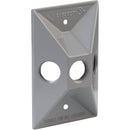 Bell 3-Outlet Rectangular Zinc Gray Cluster Weatherproof Electrical Outdoor Box Cover, Shrink Wrapped