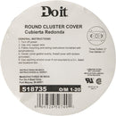 Bell 3-Outlet Round Zinc Gray Cluster Weatherproof Outdoor Box Cover, Shrink Wrapped