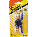Bussmann 15A BP/TL Time-Delay Plug Fuse (3-Pack)