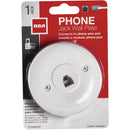 RCA White Flush Mount Round Telephone Jack