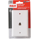 RCA White Flush Mount Telephone Jack