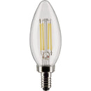 Satco 60W Equivalent Warm White B11 Candelabra Traditional LED Decorative Light Bulb (2-Pack)
