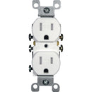Leviton 15A White Tamper & Weather Resistant Residential Grade 5-15R Duplex Outlet