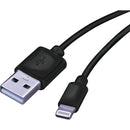 Blue Jet 6 Ft. Black Lightning to Type-A USB Charging & Sync Cable