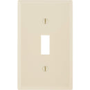 Leviton 1-Gang Plastic Toggle Switch Wall Plate, Ivory