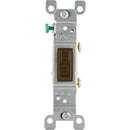 Leviton Residential Grade 15 Amp Toggle Single Pole Grounded Switch, Brown