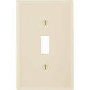 Leviton 1-Gang Smooth Plastic Mid-Way Toggle Switch Wall Plate, Ivory