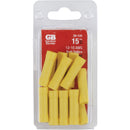 Gardner Bender 12 AWG to 10 AWG Yellow Butt Splice (15-Pack)